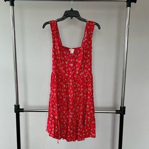 RED Spring Mini Dress. Size MEDIUM.